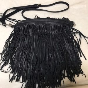 Black fringe purse